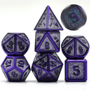 Grape Jelly RPG Dice Set Metal Dice Foam Brain Games