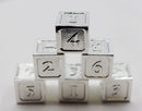 Silver D6 Metal Dice Set Metal Dice Foam Brain Games