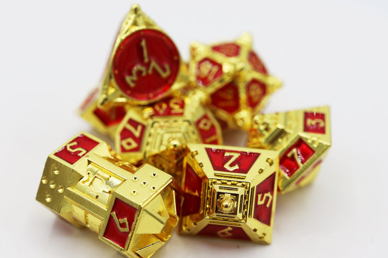 Dice 51: Solar Ruby RPG Metal Dice Set
