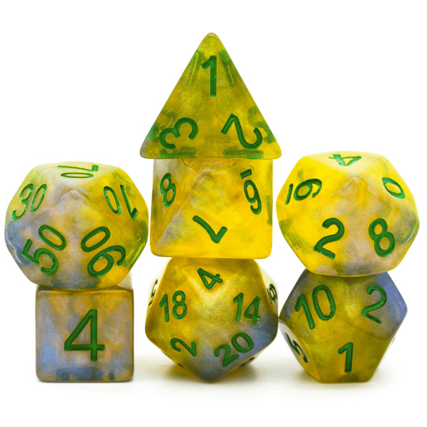 Starlight RPG Dice Set Plastic Dice Foam Brain Games | D20 Games