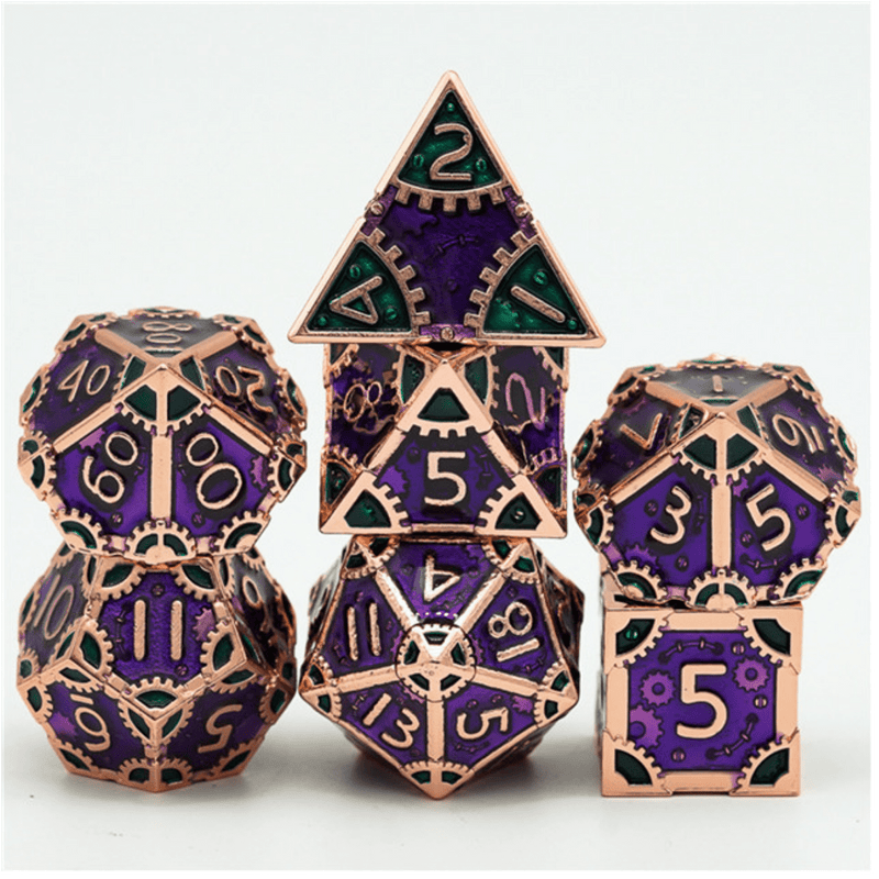 SteamPunk Evil Queen Queen RPG Metal Dice Set