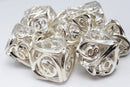 Silver Hearts RPG Premium Metal Dice Set Metal Dice Foam Brain Games