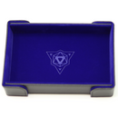 Magnetic Rectangle Dice Tray - Dark Blue Velvet