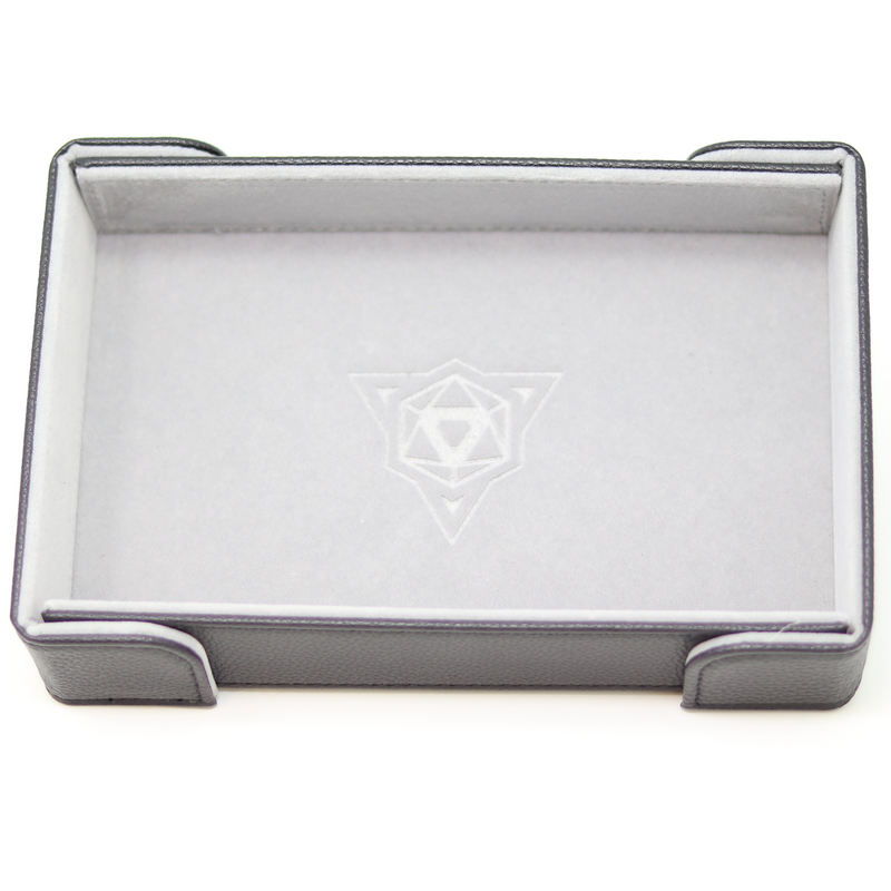 Magnetic Rectangle Dice Tray - Light Grey Velvet