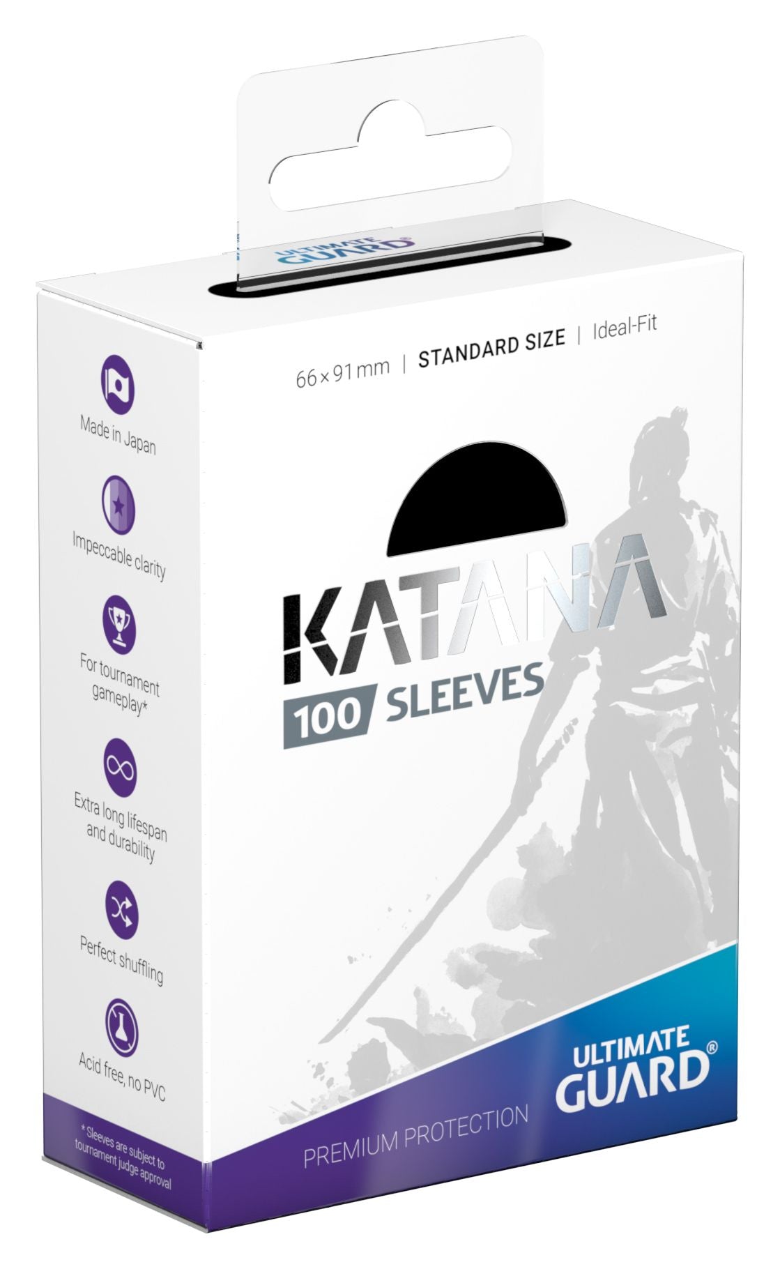 Ultimate Guard Katana Sleeves - Black | D20 Games