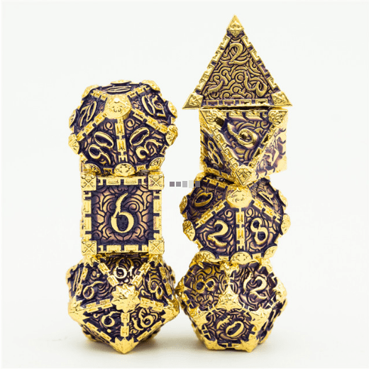 Dagger of Venom: Royal Purple RPG Metal Dice Set Metal Dice Foam Brain Games