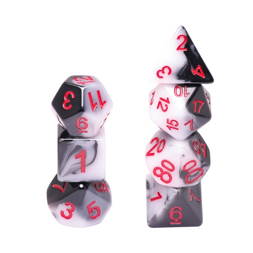 Warrior RPG Dice Set Plastic Dice Foam Brain Games | D20 Games