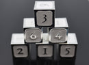 White and Silver D6 Metal Dice Set Metal Dice Foam Brain Games