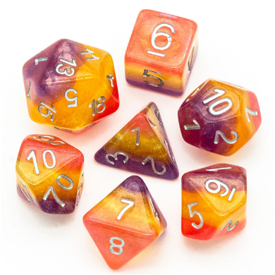 Wyldfire RPG Dice Set Plastic Dice Foam Brain Games | D20 Games