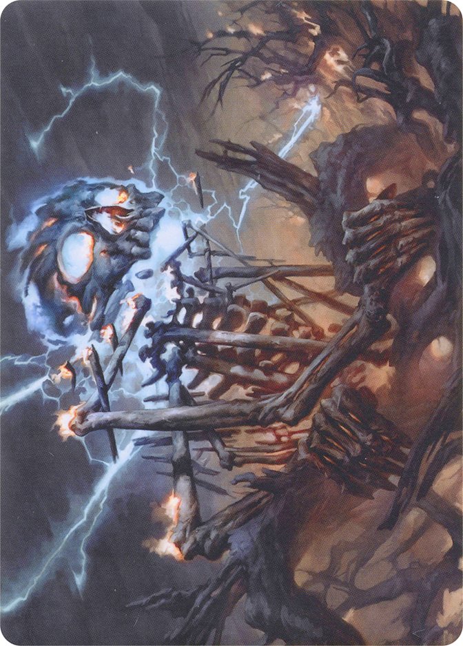 Lightning Skelemental // Lightning Skelemental [Modern Horizons Art Series] | D20 Games