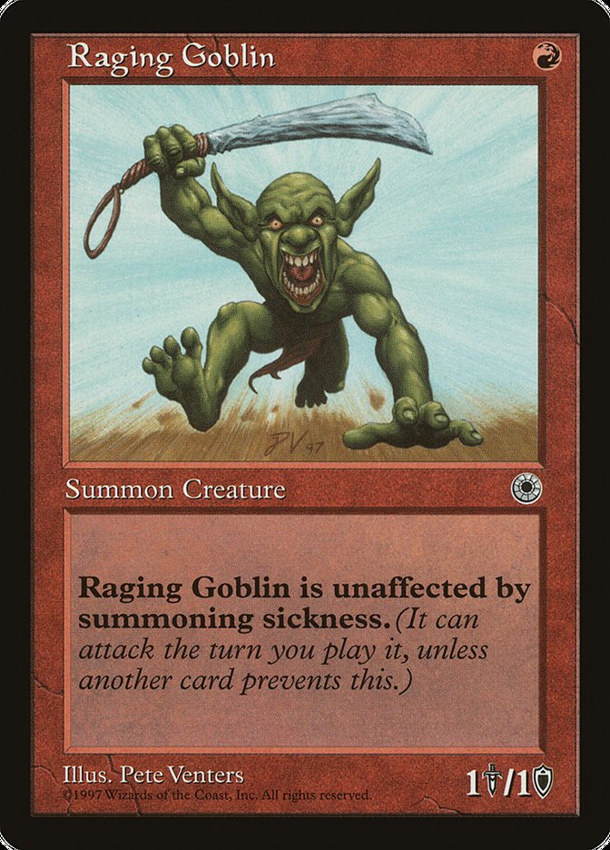 Raging Goblin (No Flavor Text) [Portal] | D20 Games