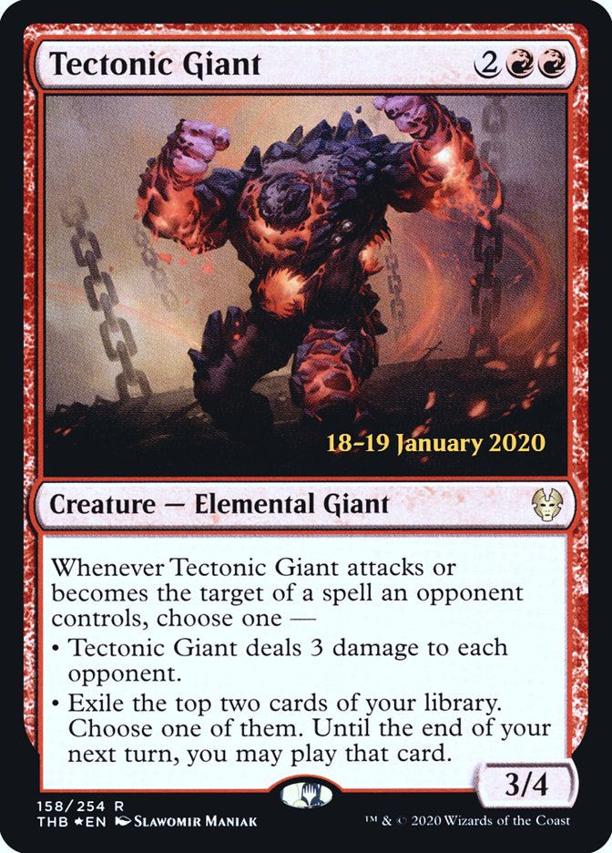 Tectonic Giant [Theros Beyond Death Prerelease Promos] | D20 Games