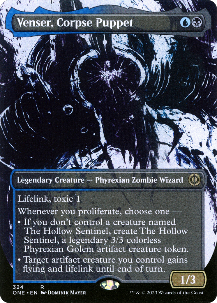 Venser, Corpse Puppet (Borderless Ichor) [Phyrexia: All Will Be One] | D20 Games