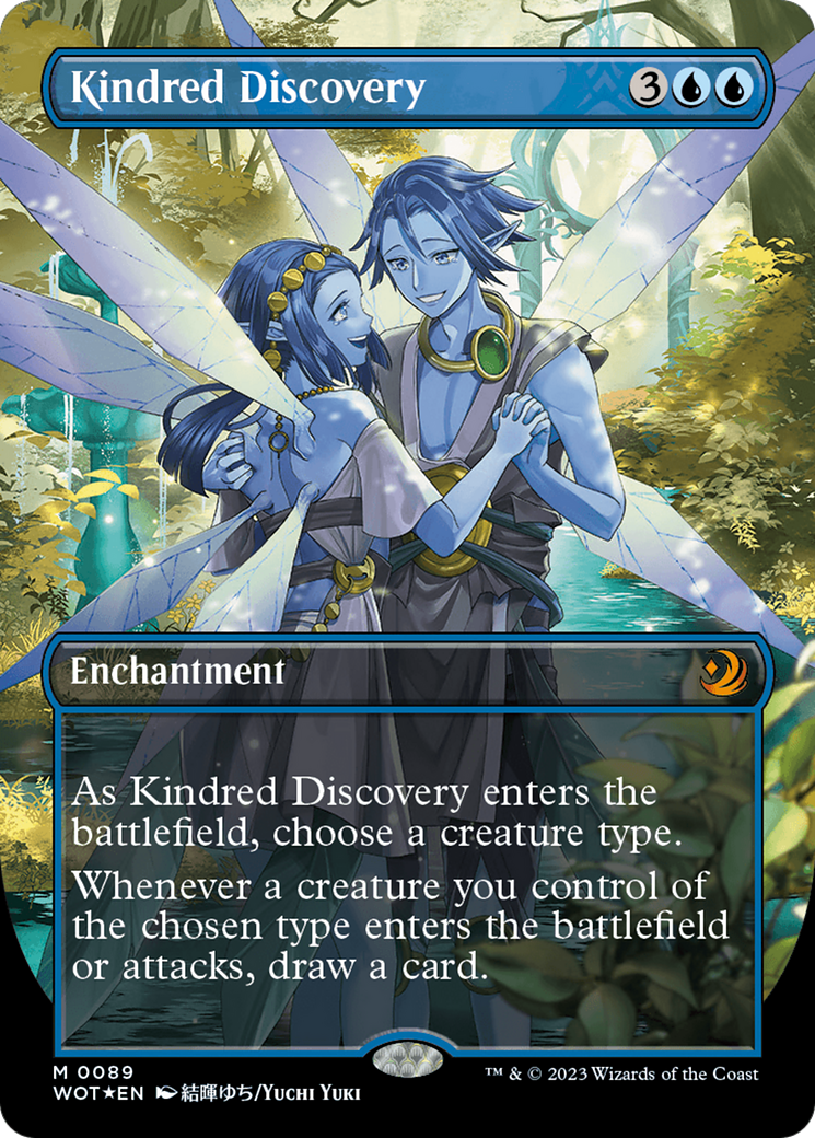 Kindred Discovery (Anime Borderless) (Confetti Foil) [Wilds of Eldraine: Enchanting Tales] | D20 Games