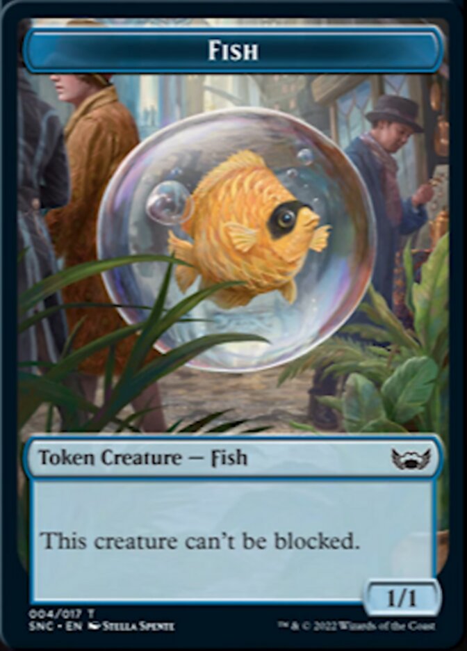 Fish // Rogue Double-sided Token [Streets of New Capenna Tokens] | D20 Games