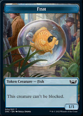 Clue // Fish Double-sided Token [Streets of New Capenna Commander Tokens] | D20 Games