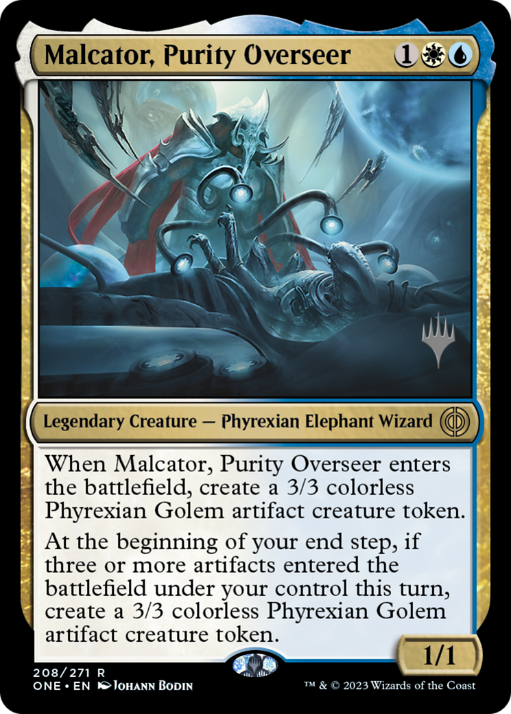 Malcator, Purity Overseer (Promo Pack) [Phyrexia: All Will Be One Promos] | D20 Games