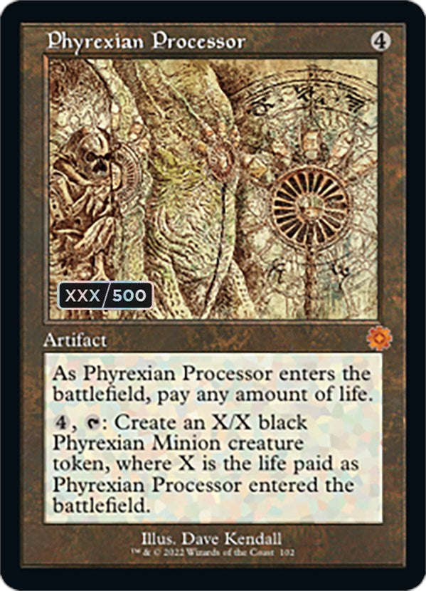 Phyrexian Processor (Retro Schematic) (Serial Numbered) [The Brothers' War Retro Artifacts] | D20 Games