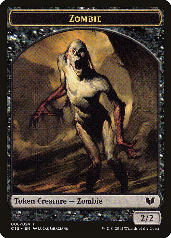 Cat // Zombie Double-Sided Token [Commander 2015 Tokens] | D20 Games
