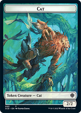 Saproling // Cat Double-Sided Token [Starter Commander Decks] | D20 Games