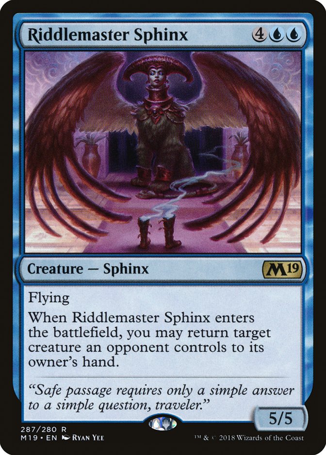 Riddlemaster Sphinx [Core Set 2019] | D20 Games