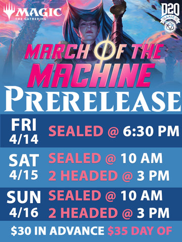 Prerelease March Machine 2HG 3pm ticket - Sun, 16 2023