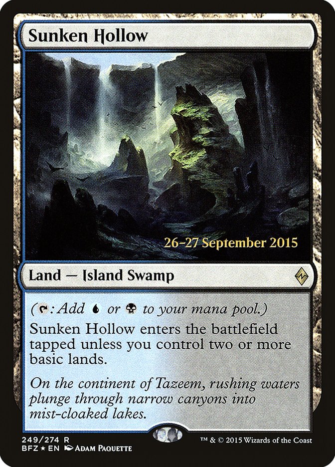 Sunken Hollow  [Battle for Zendikar Prerelease Promos] | D20 Games