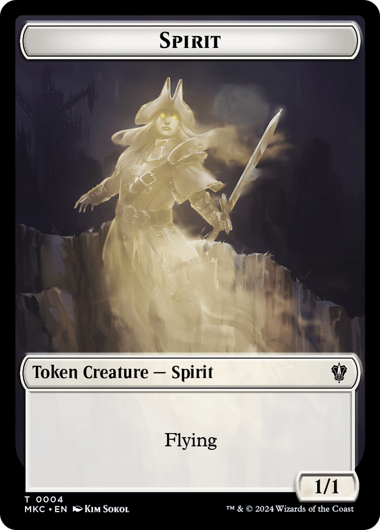 Spirit // Phyrexian Germ Double-Sided Token [Murders at Karlov Manor Commander Tokens] | D20 Games