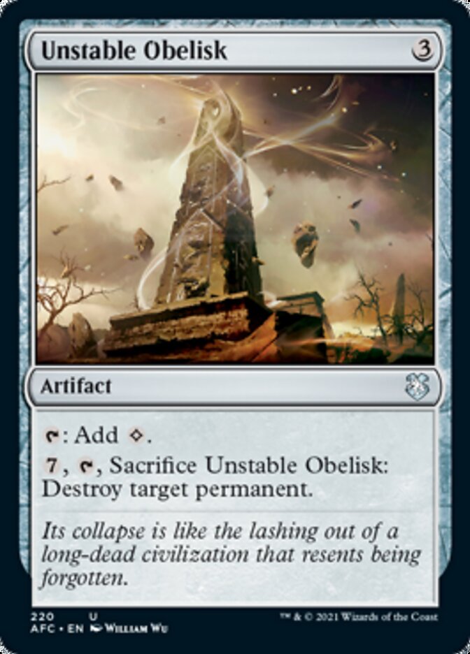 Unstable Obelisk [Dungeons & Dragons: Adventures in the Forgotten Realms Commander] | D20 Games