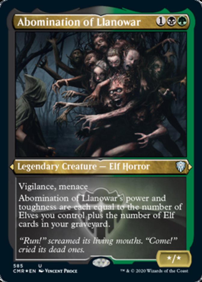 Abomination of Llanowar (Etched) [Commander Legends] | D20 Games