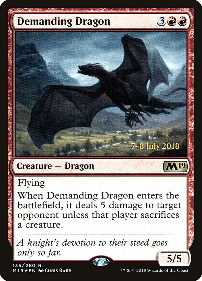 Demanding Dragon  [Core Set 2019 Prerelease Promos] | D20 Games