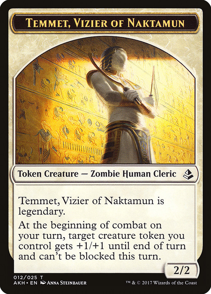 Temmet, Vizier of Naktamun [Amonkhet Tokens] | D20 Games