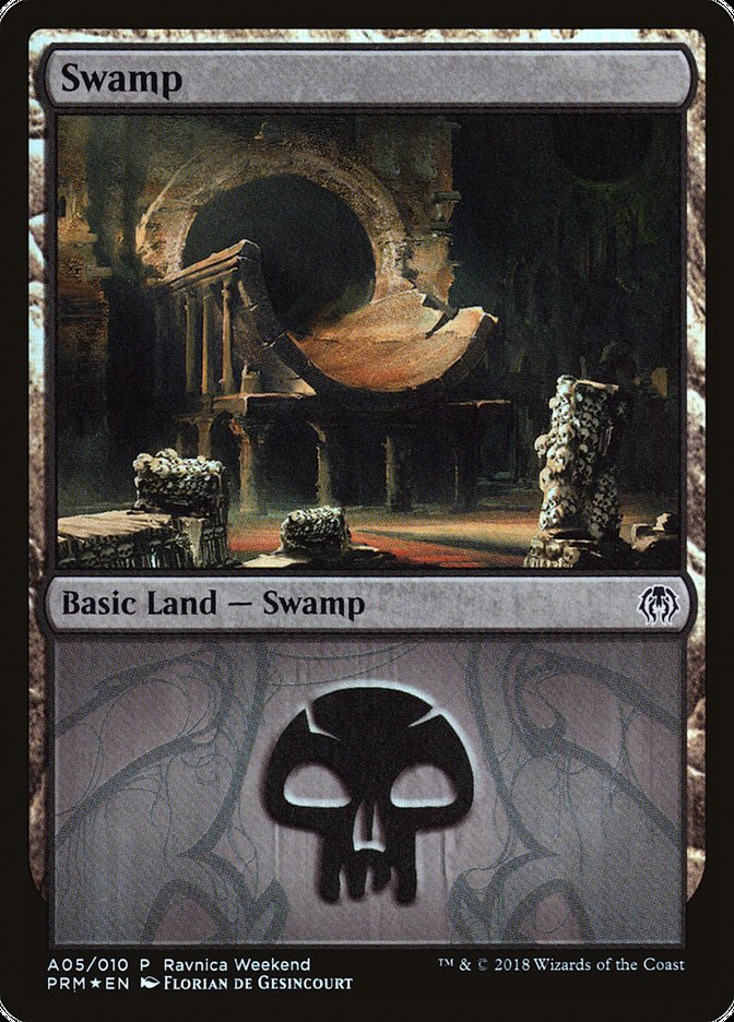 Swamp (A05) [Guilds of Ravnica Ravnica Weekend] | D20 Games