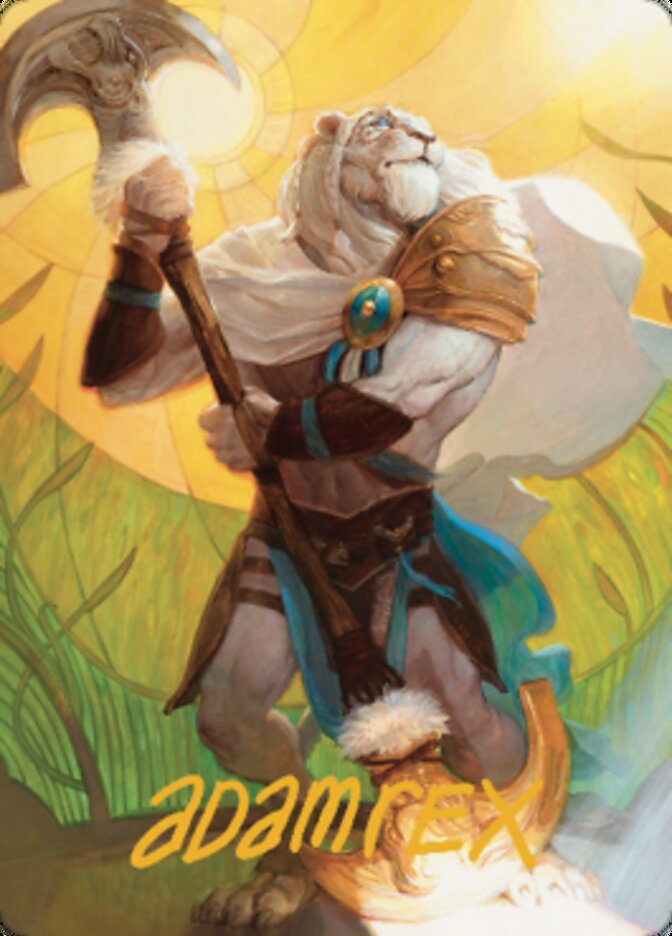 Ajani, Sleeper Agent Art Card (Gold-Stamped Signature) [Dominaria United Art Series] | D20 Games