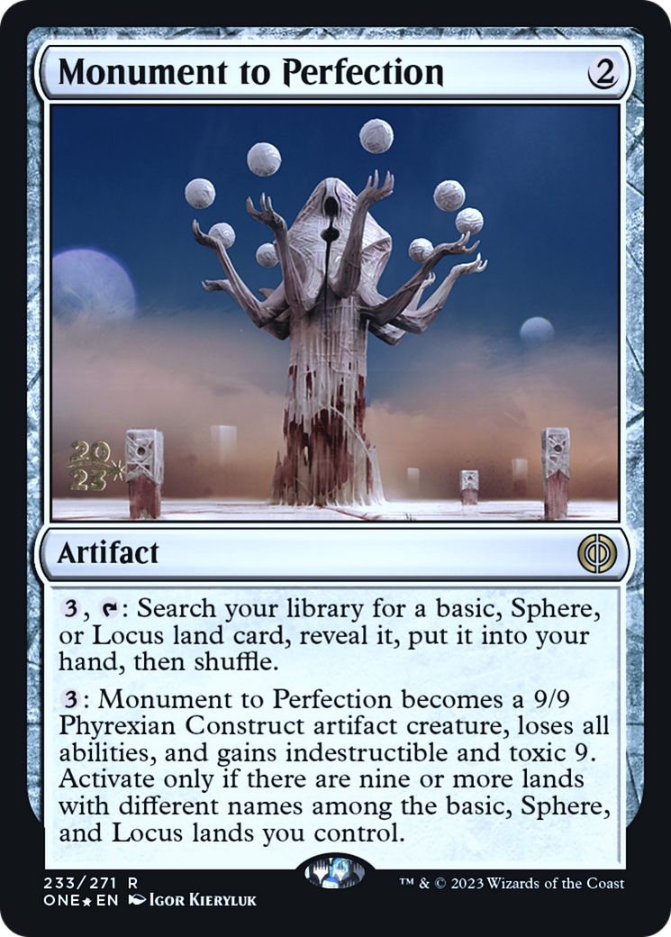 Monument to Perfection [Phyrexia: All Will Be One Prerelease Promos] | D20 Games