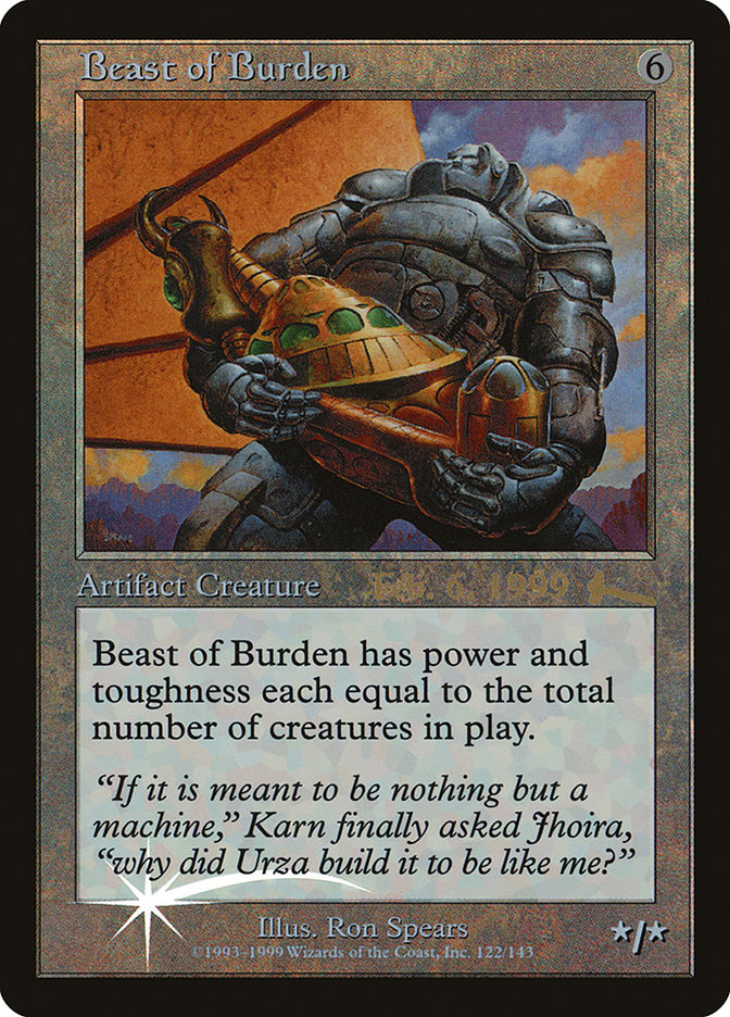 Beast of Burden [Urza's Legacy Promos] | D20 Games