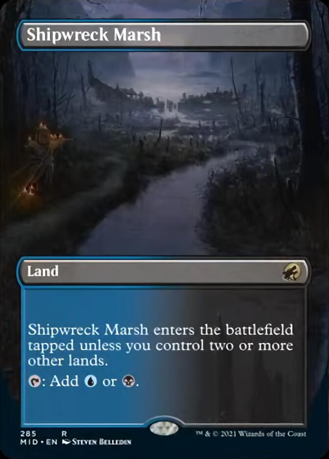 Shipwreck Marsh (Borderless) [Innistrad: Midnight Hunt] | D20 Games