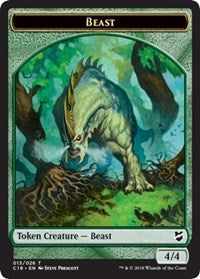 Beast (013) // Plant Double-sided Token [Commander 2018 Tokens] | D20 Games