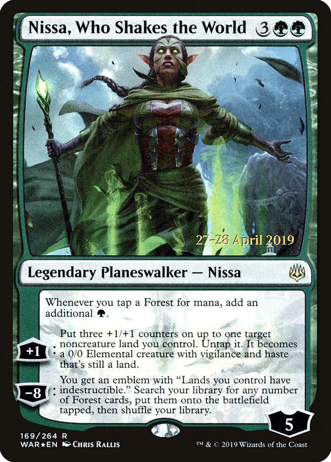 Nissa, Who Shakes the World  [War of the Spark Prerelease Promos] | D20 Games