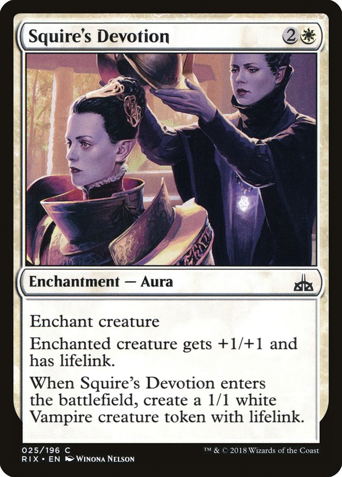 Squire's Devotion [Rivals of Ixalan] | D20 Games