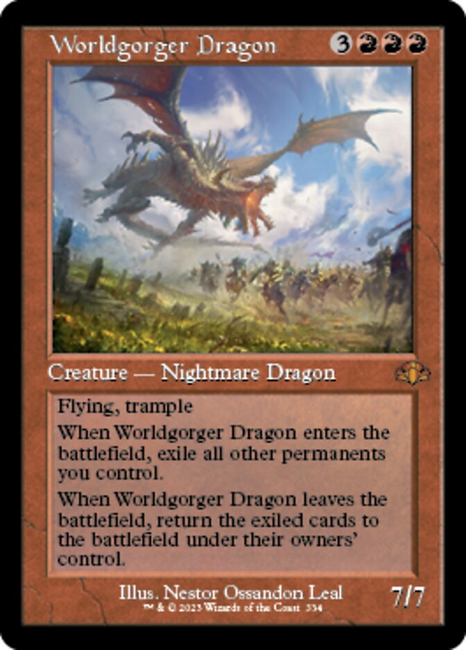 Worldgorger Dragon (Retro) [Dominaria Remastered] | D20 Games