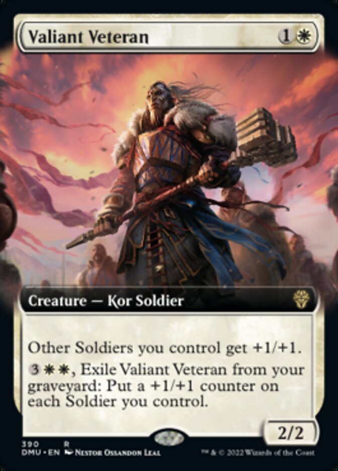 Valiant Veteran (Extended Art) [Dominaria United] | D20 Games