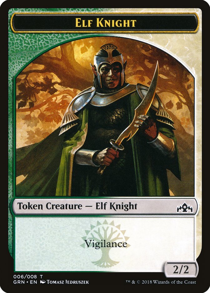 Elf Knight [Guilds of Ravnica Tokens] | D20 Games