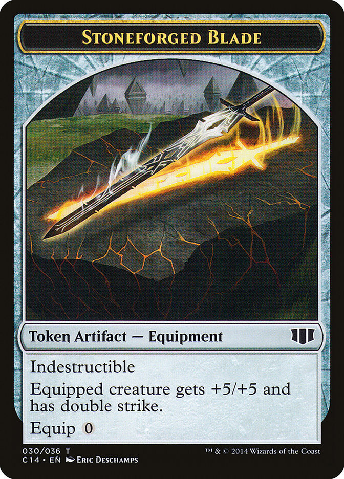 Stoneforged Blade // Germ Double-sided Token [Commander 2014 Tokens] | D20 Games