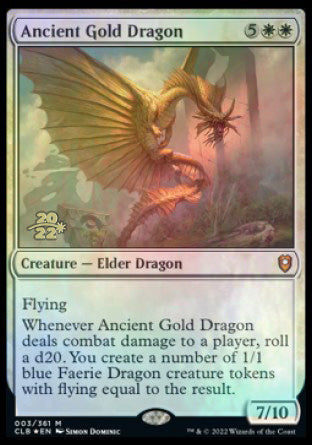 Ancient Gold Dragon [Commander Legends: Battle for Baldur's Gate Prerelease Promos] | D20 Games