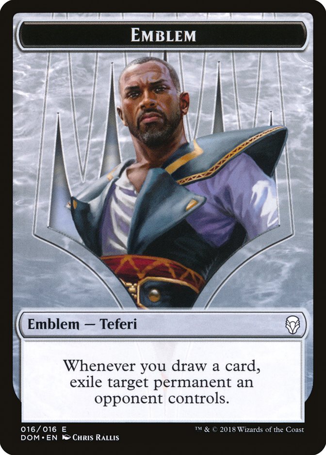 Teferi, Hero of Dominaria Emblem [Dominaria Tokens] | D20 Games