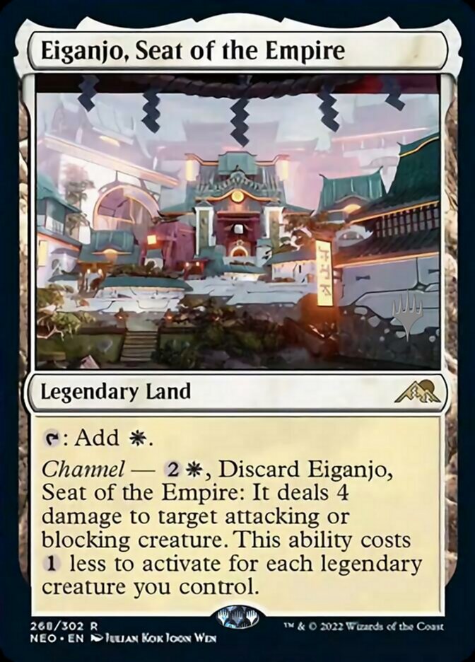 Eiganjo, Seat of the Empire (Promo Pack) [Kamigawa: Neon Dynasty Promos] | D20 Games