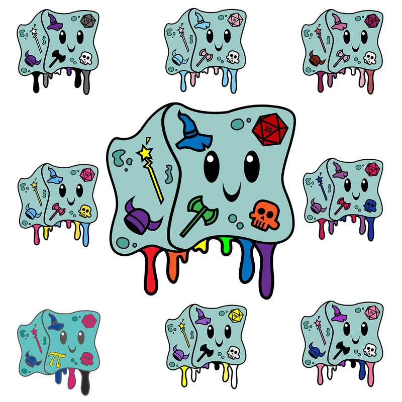 Gelly Cube Enamel Pride Pins Enamel Pin Foam Brain Games