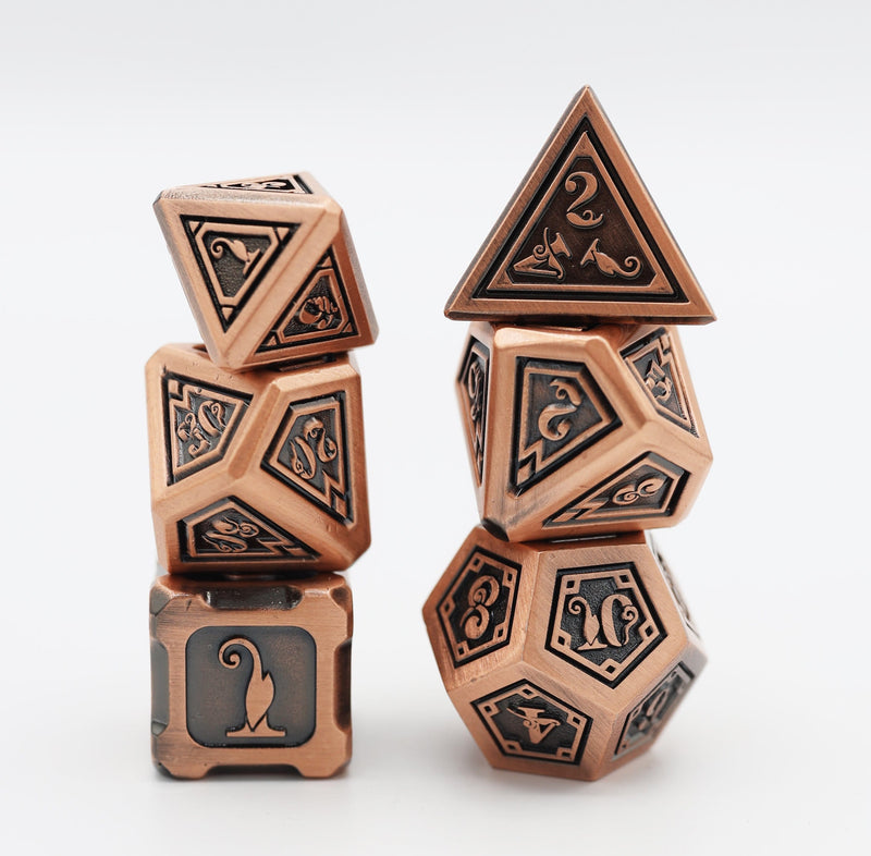 Alchemist Metals RPG Dice Set: Copper Metal Dice Foam Brain Games