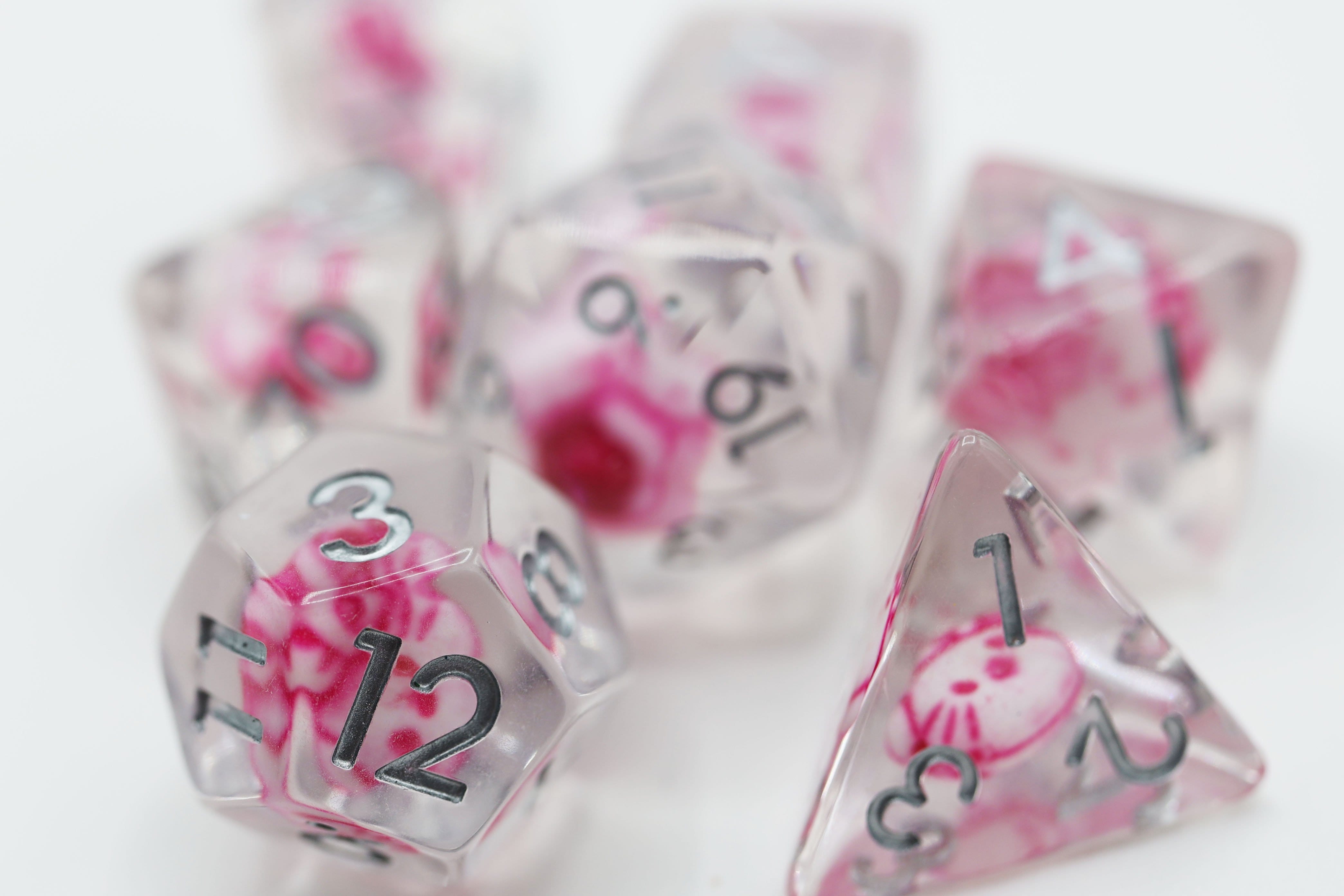 Anime Kitty RPG Dice Set Plastic Dice Foam Brain Games | D20 Games